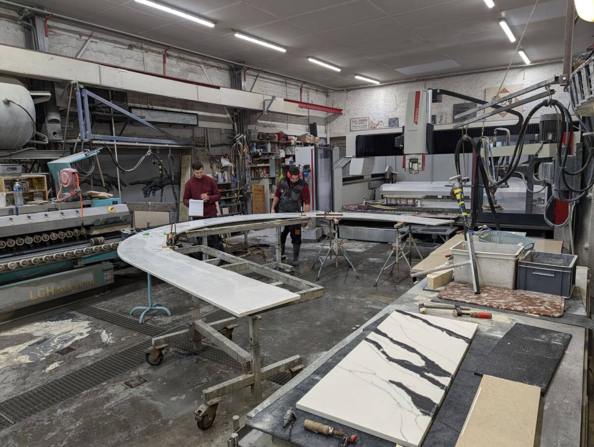 5 R2DUIT | marbrerie geraudel Projet sur mesure, étape par étape Laxou 53